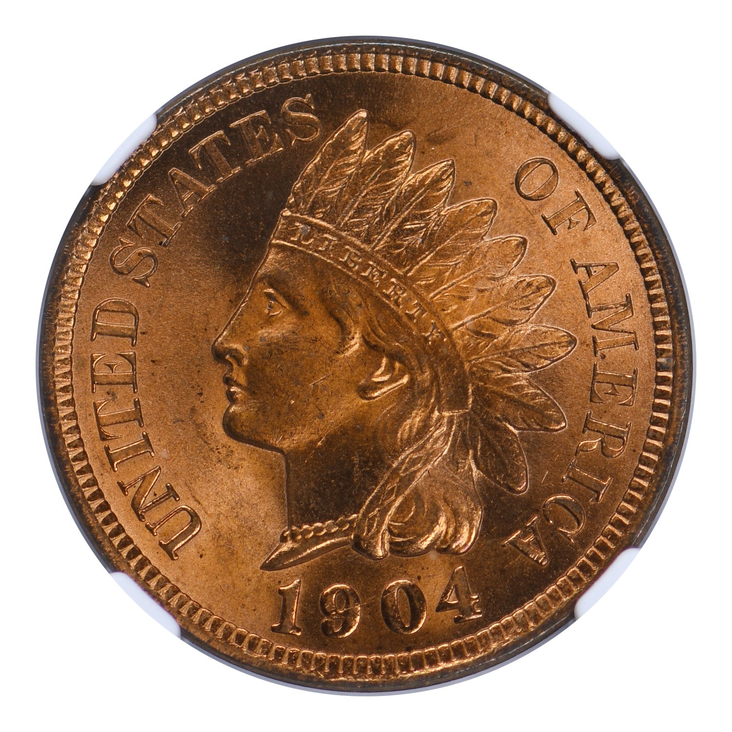 1904 Indian Head Cent NGC MS66 RD