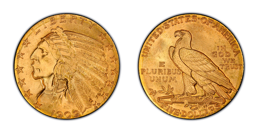 $5 Gold Indian Head Half Eagles
