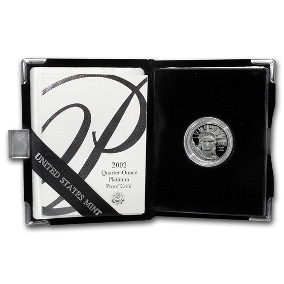 2002-W 1/4 oz Proof American Platinum Eagle with Box & COA