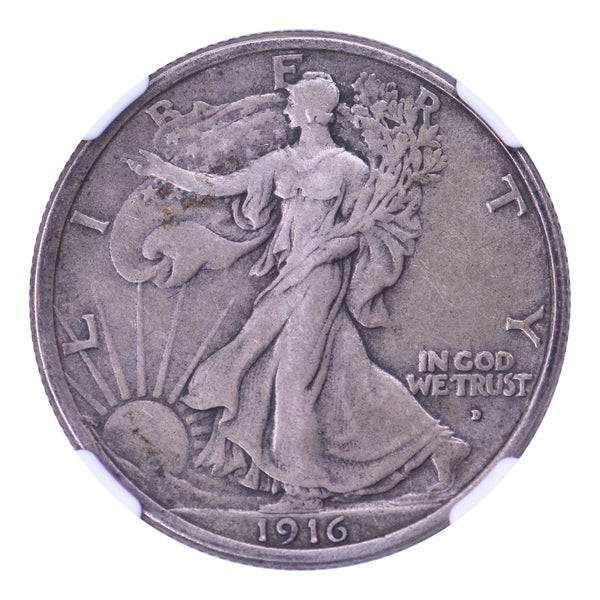 1916-D Walking Liberty Half Dollar NGC XF45