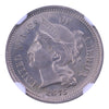 1875 Three Cent Nickel NGC MS65