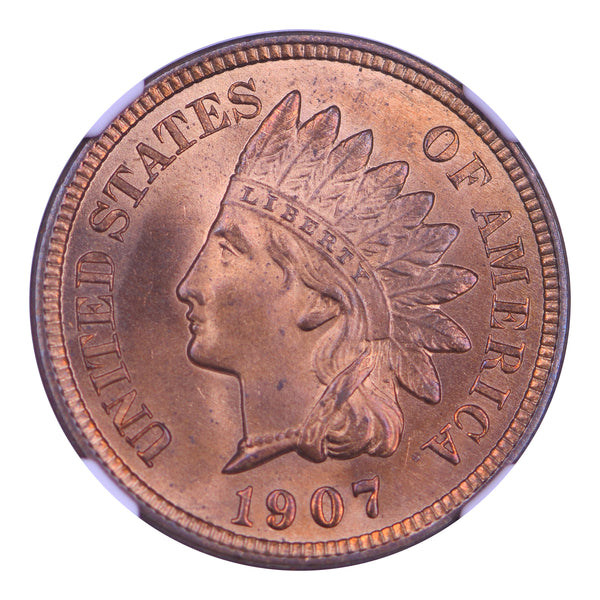 1907 Indian Head Cent NGC MS65RD