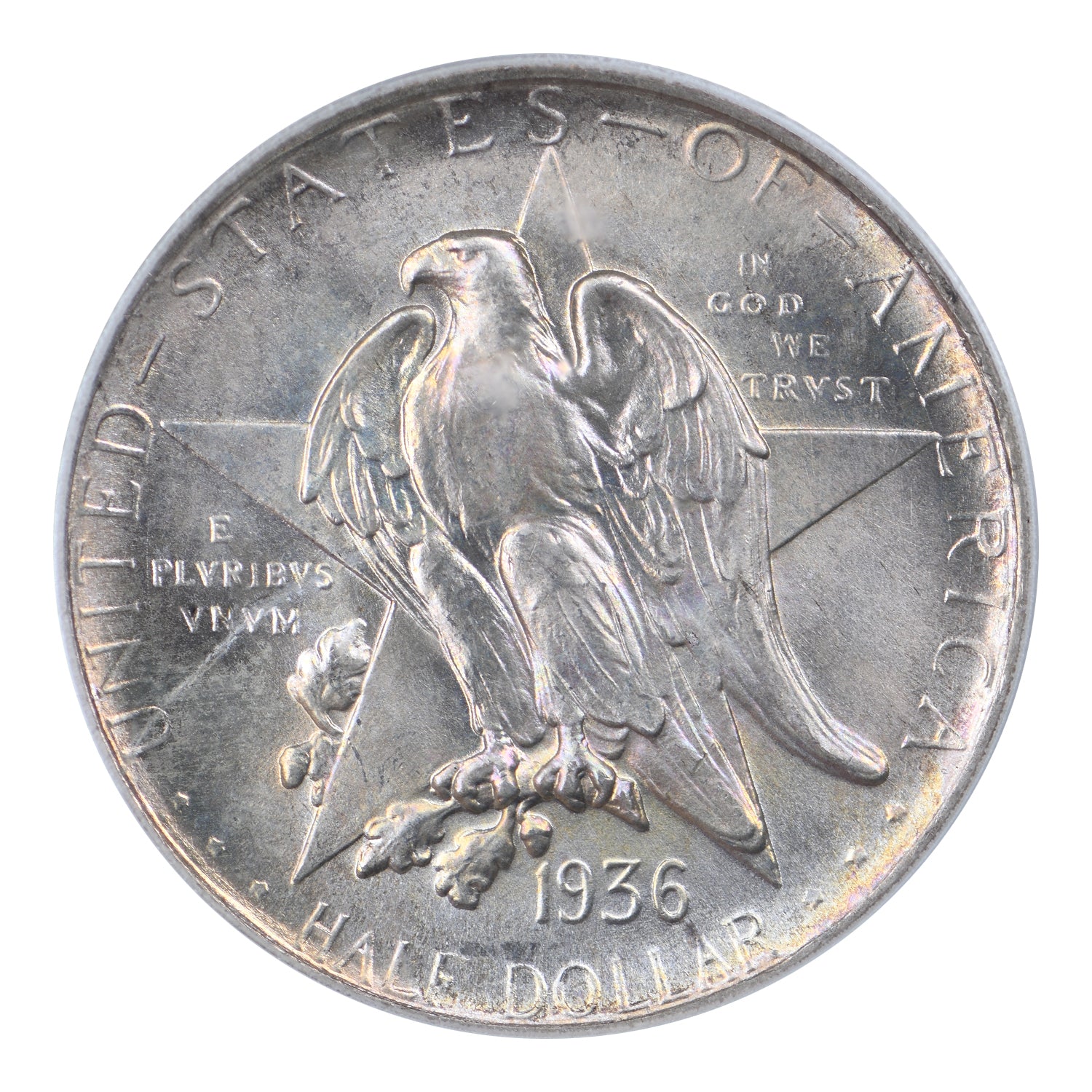1936-D Texas Commemorative Silver Half Dollar PCGS MS66