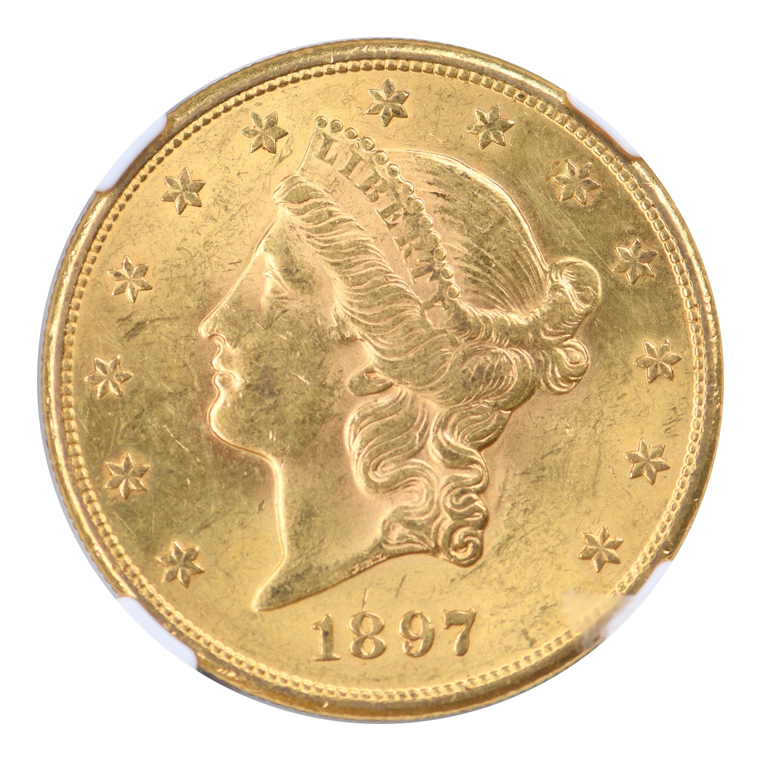 1897-S $20 Gold Liberty Head NGC MS61