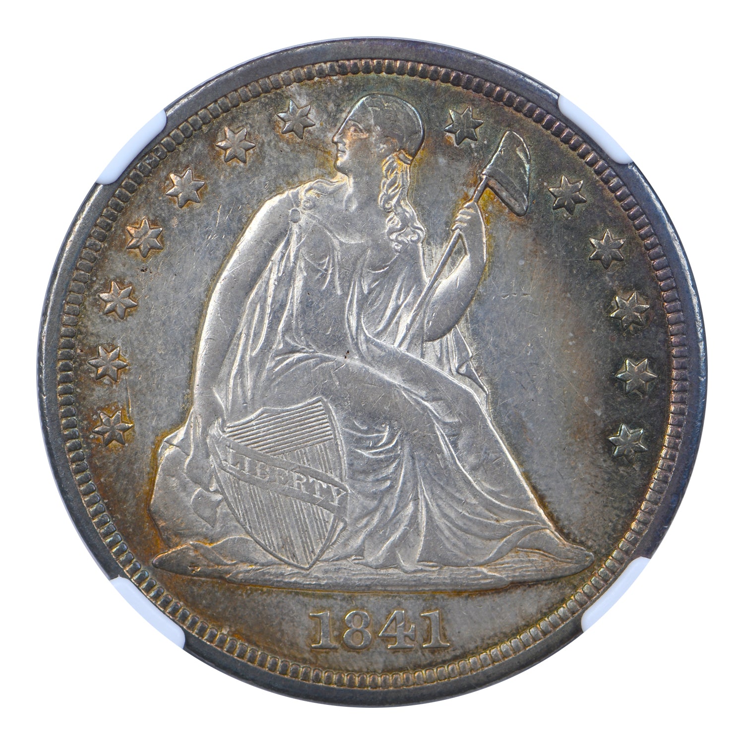 1841 Seated Liberty Dollar NGC AU58