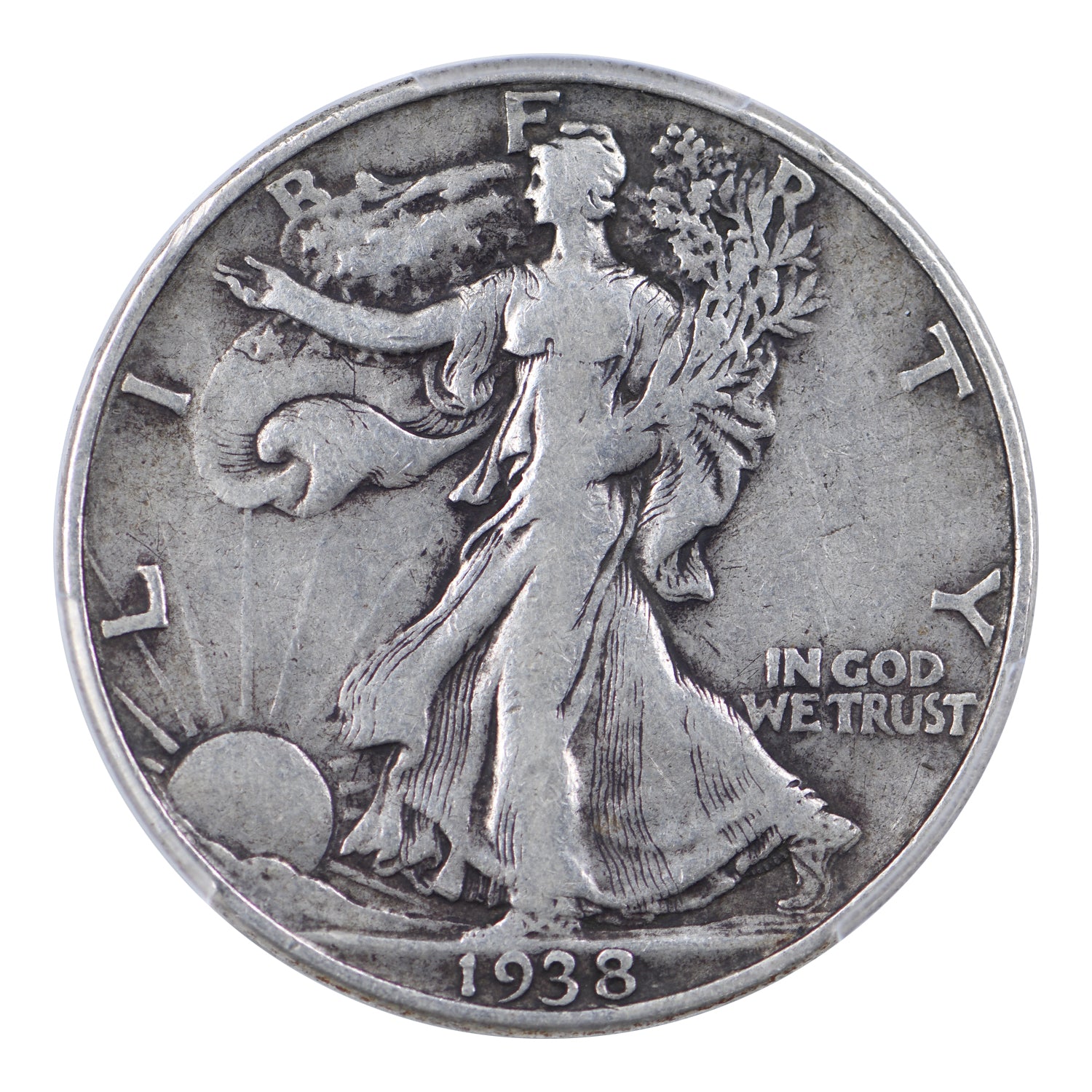 1938-D Walking Liberty Half Dollar PCGS VF25