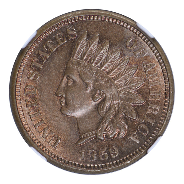 1859 Indian Head Cent NGC MS63