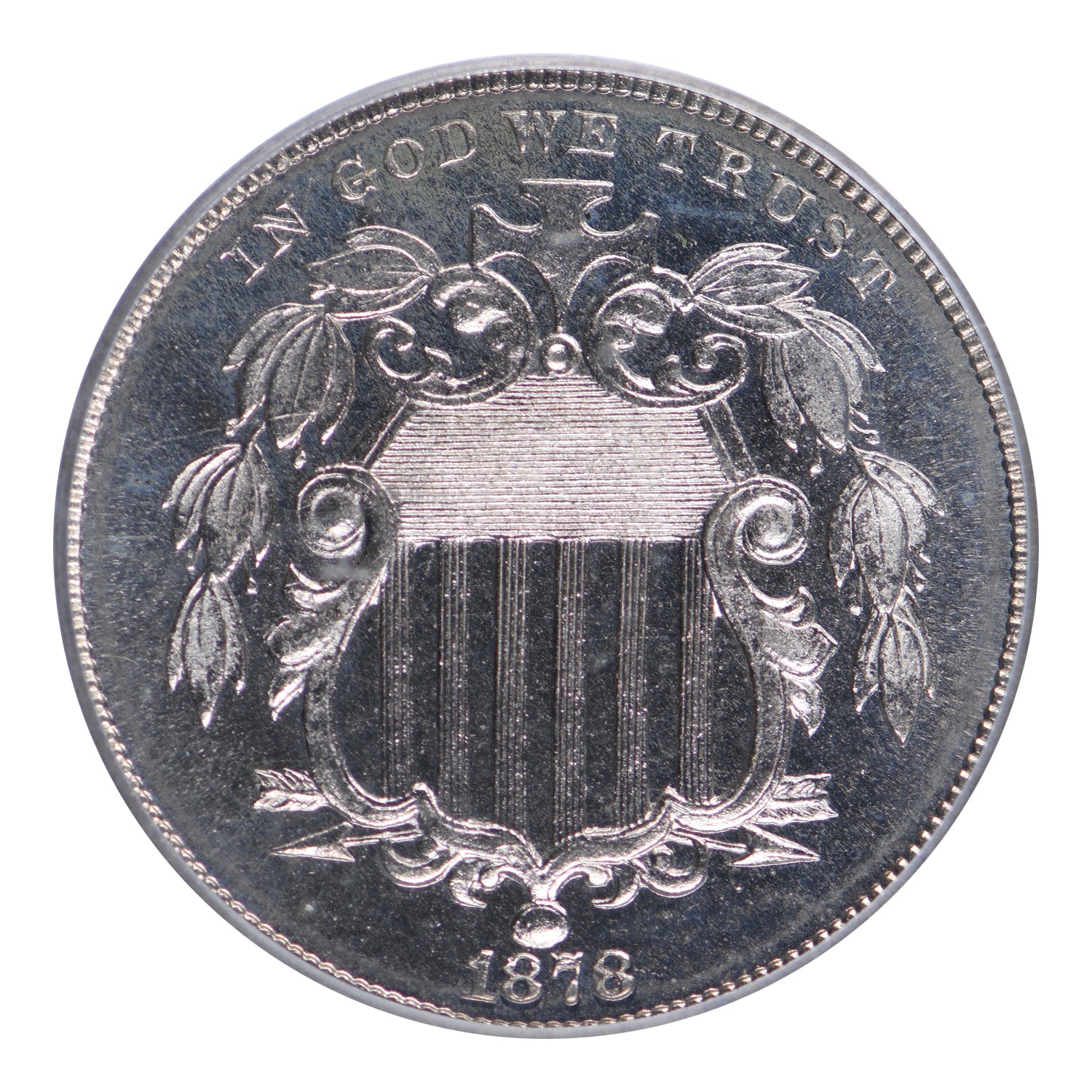 1878 Shield Nickel PCGS PR 65 CAC