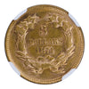 1874 $3 Gold Indian Princess NGC AU58