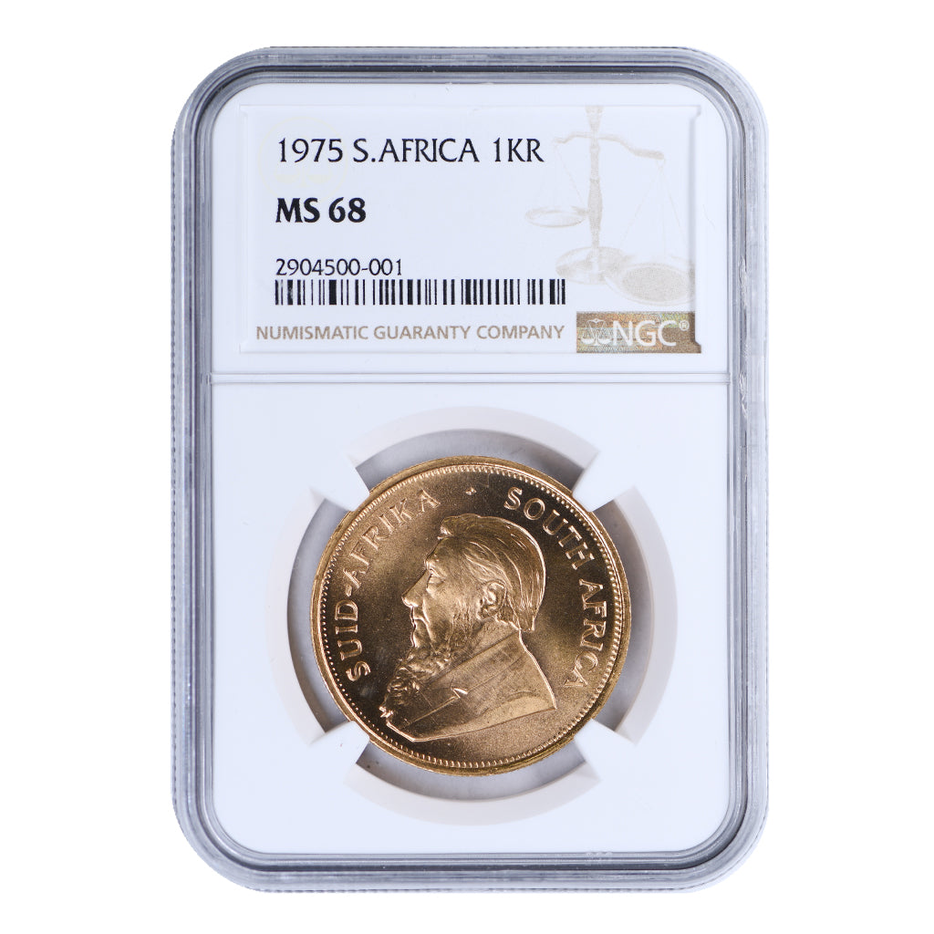 1975 1 oz Gold South African Krugerrand NGC MS68