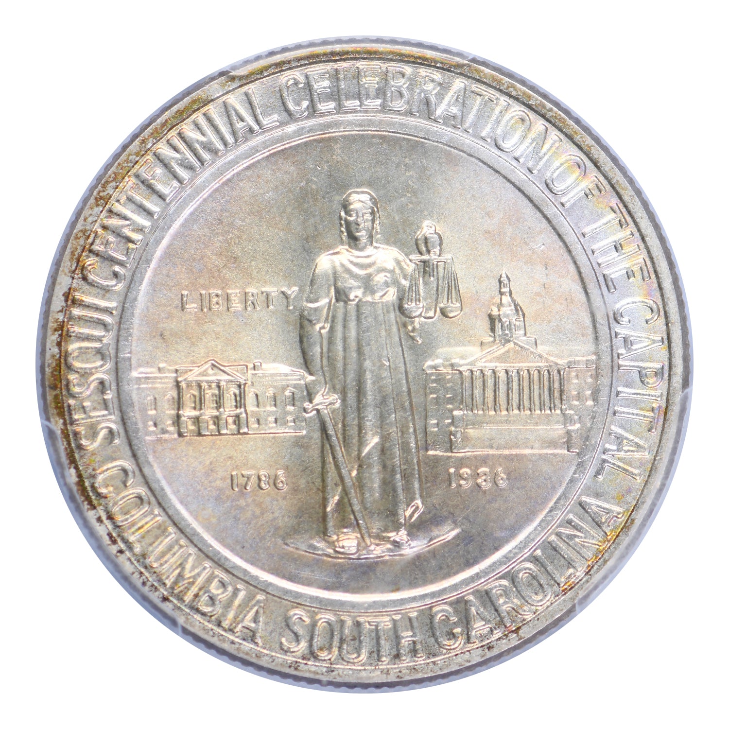 1936 Columbia Commemorative Silver Half Dollar PCGS MS65