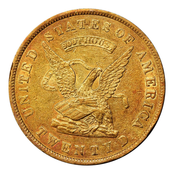 1853 "900" $20 Gold U.S. Assay Office PCGS AU55