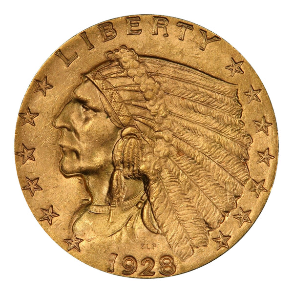1928 $2.50 Gold Indian PCGS MS64+