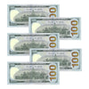 2009 $100 Small Size Federal Reserve Star Notes- Sequential Set of 5 Rios-Geithner Unc