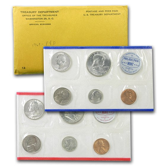1960-P&D U.S. Uncirculated Set: 10-Coin Set in Original Packaging