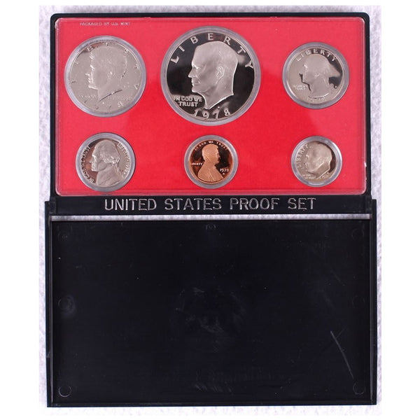 1978-S U.S. Clad Proof Set: Complete 6-Coin Set, Original Packaging