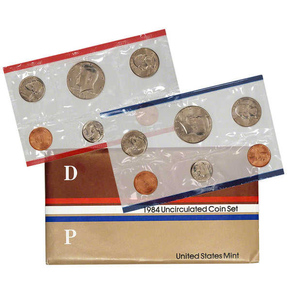 1984-P&D U.S. Uncirculated Set: 10-Coin Set in Original Packaging