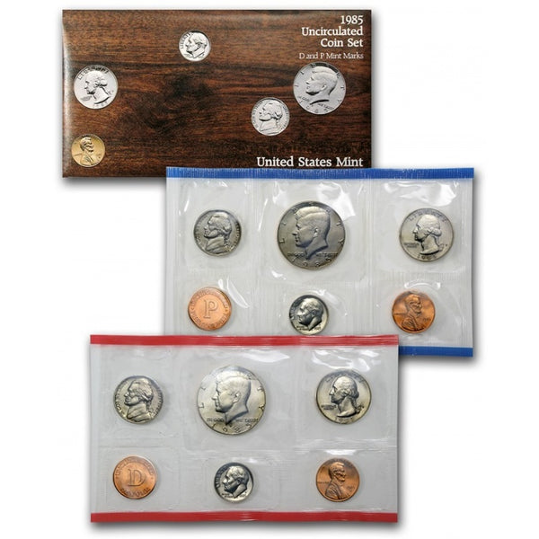1985-P&D U.S. Uncirculated Set: 12-Coin Set in Original Packaging
