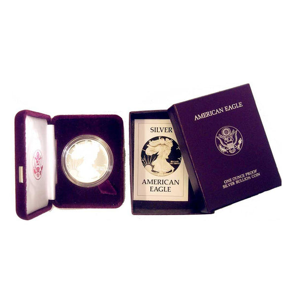 1986-S 1 oz American Silver Eagle Proof With Box and COA