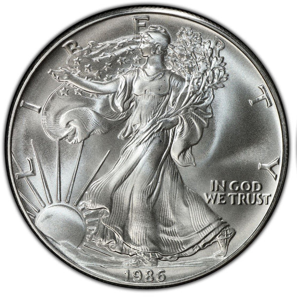 1986 1 oz American Silver Eagle Mint State Condition