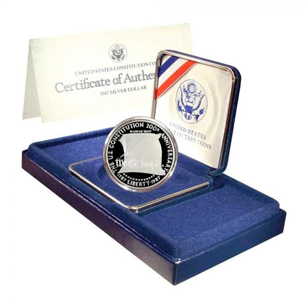 1987-S Constitution Commemorative Silver Dollar Proof