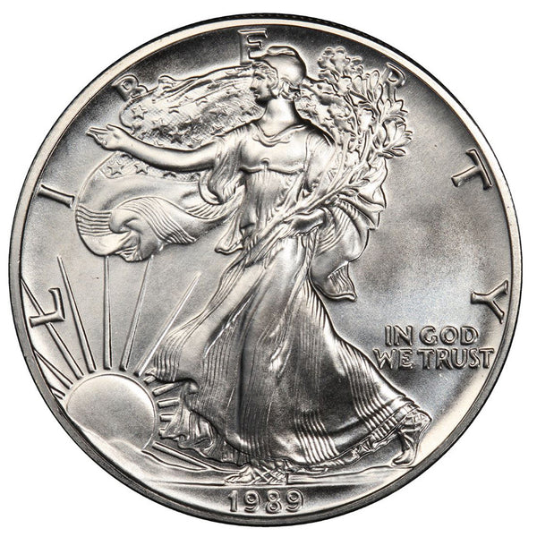 1989 1 oz American Silver Eagle Mint State Condition