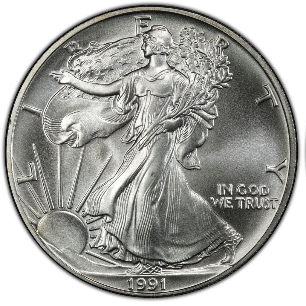 1991 1 oz American Silver Eagle Mint State Condition