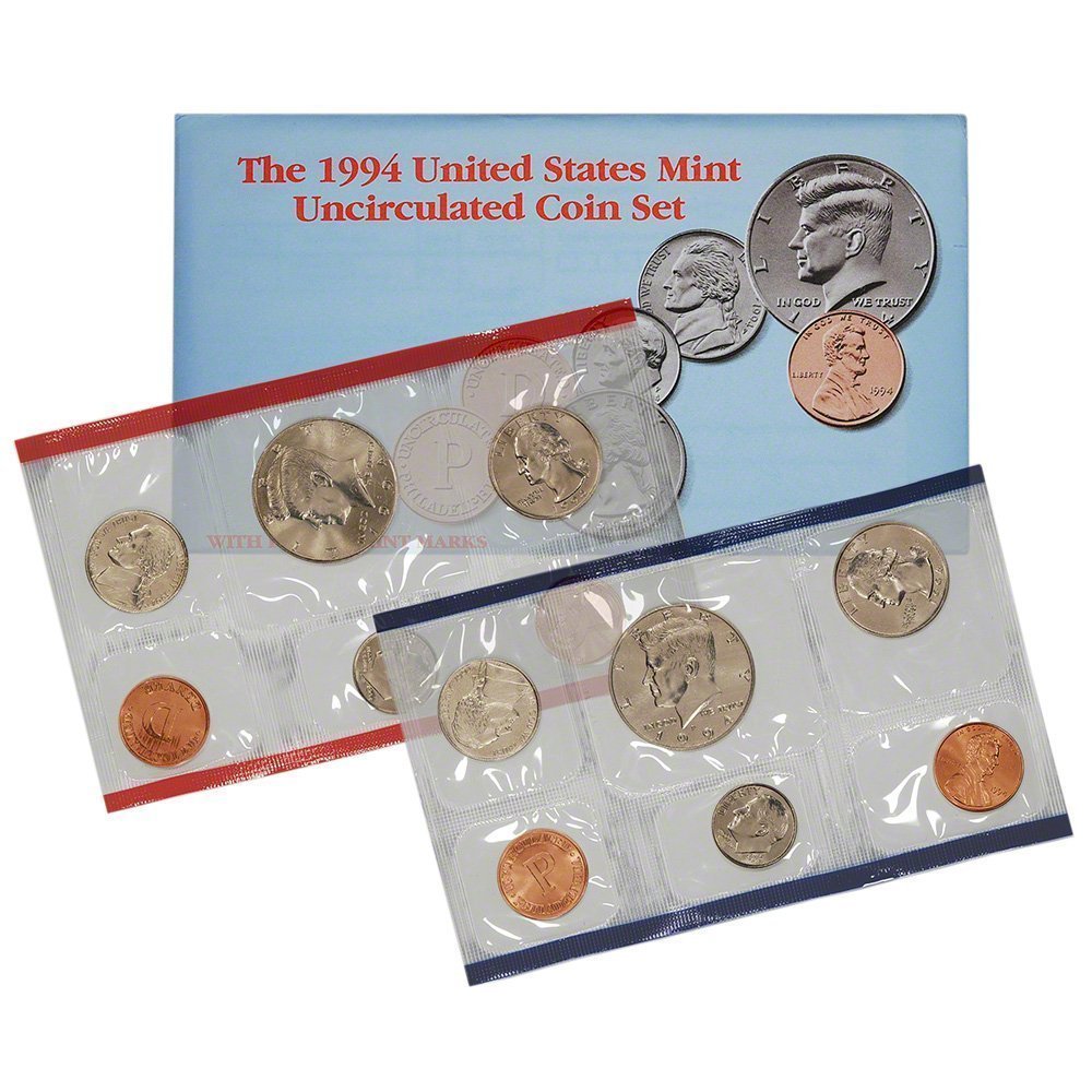1994-P&D U.S. Uncirculated Set: 10-Coin Set in Original Packaging