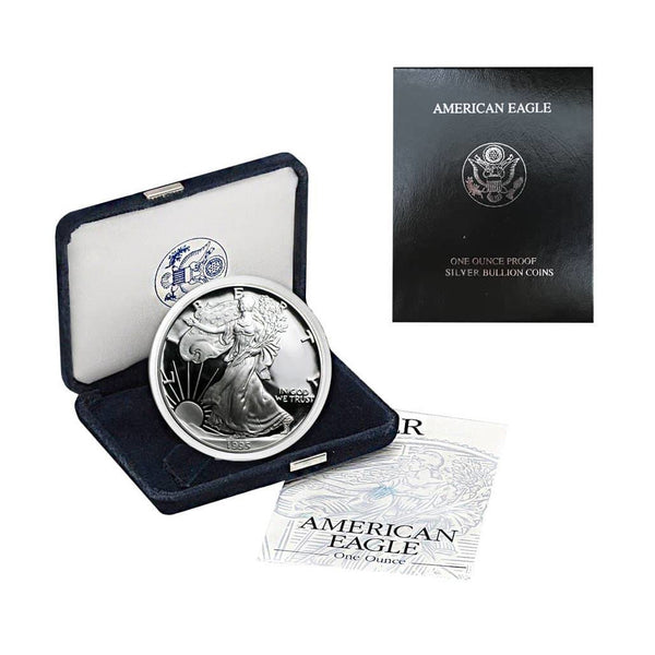 1995-P 1 oz American Silver Eagle Proof With Box and COA