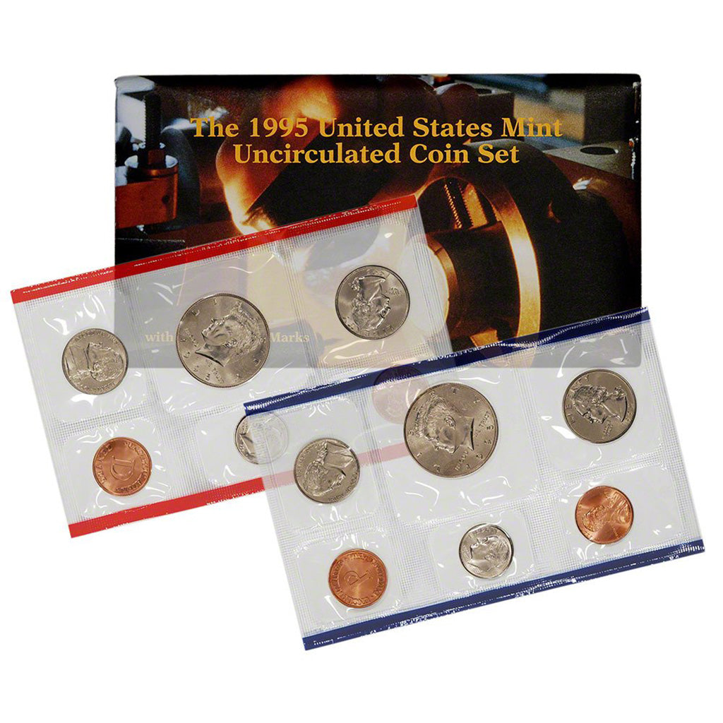 1995-P&D U.S. Uncirculated Set: 10-Coin Set in Original Packaging