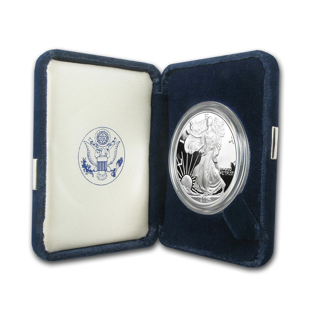 2004-W 1 oz American Silver Eagle Proof With Box and COA