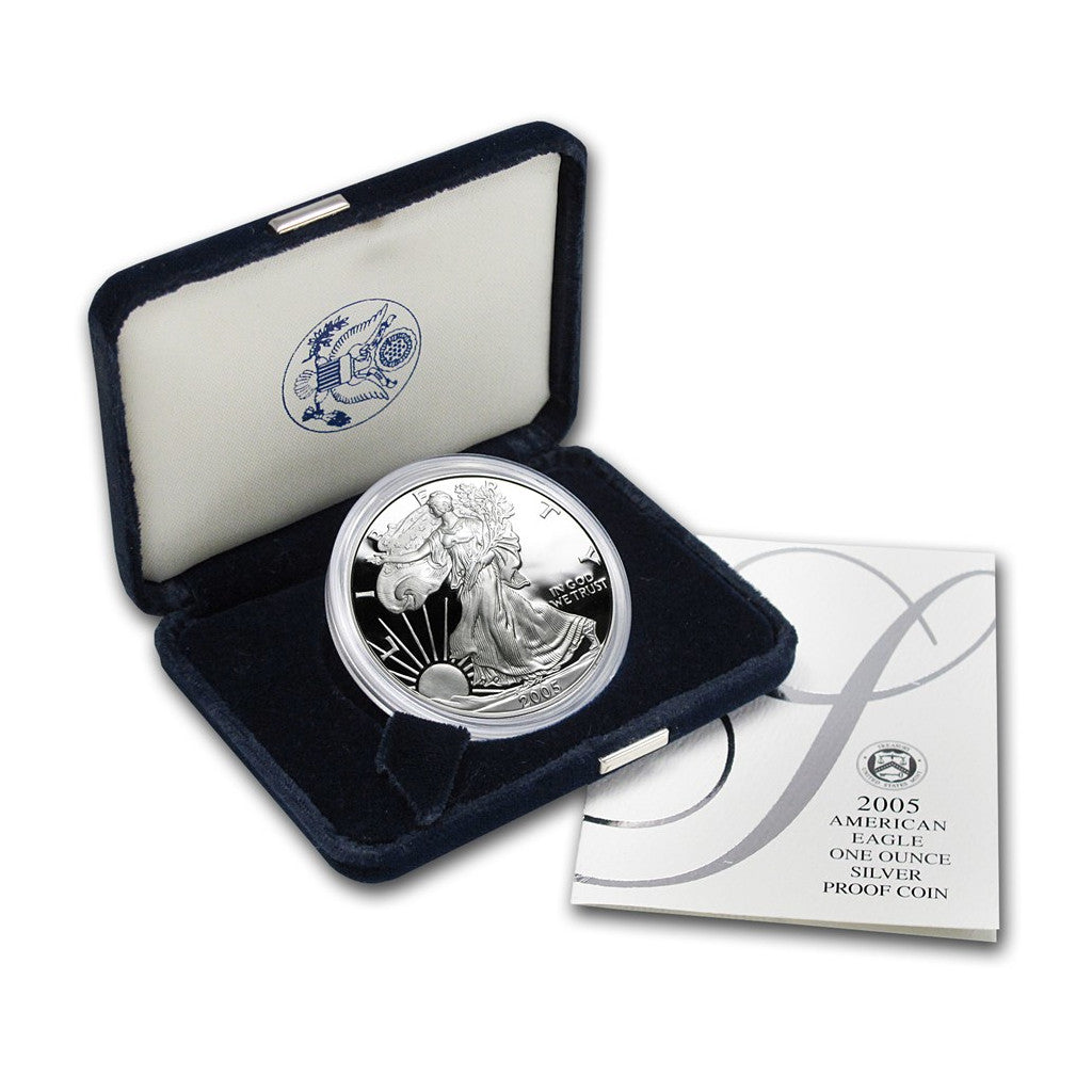 2005-W 1 oz American Silver Eagle Proof With Box and COA
