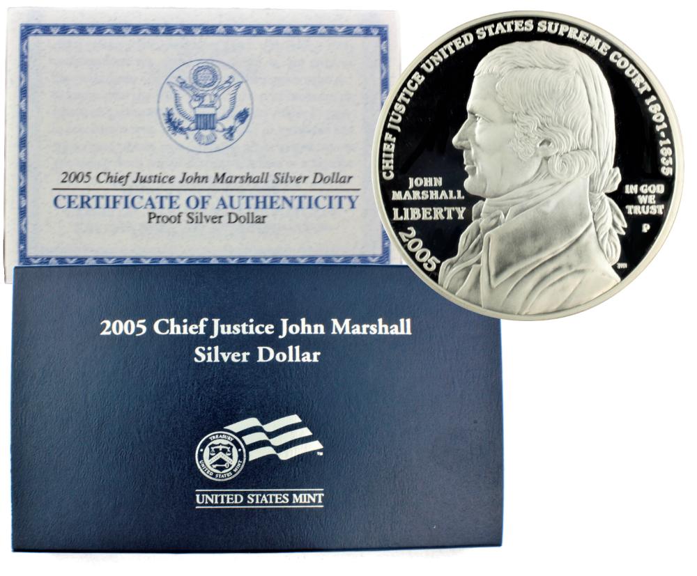2005-P John Marshall Commemorative Silver Dollar Proof