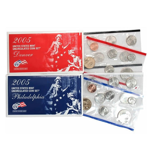 2005-P&D U.S. Uncirculated Set: 22-Coin Set in Original Packaging