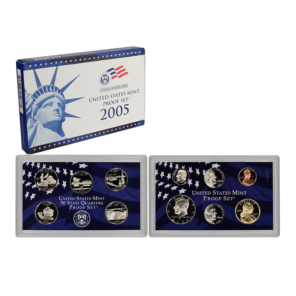 2005-S U.S. Clad Proof Set: Complete 11-Coin Set, with Box and COA