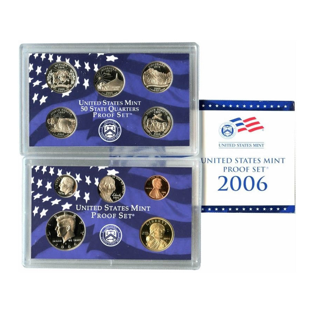 2006-S U.S. Clad Proof Set: Complete 10-Coin Set, with Box and COA