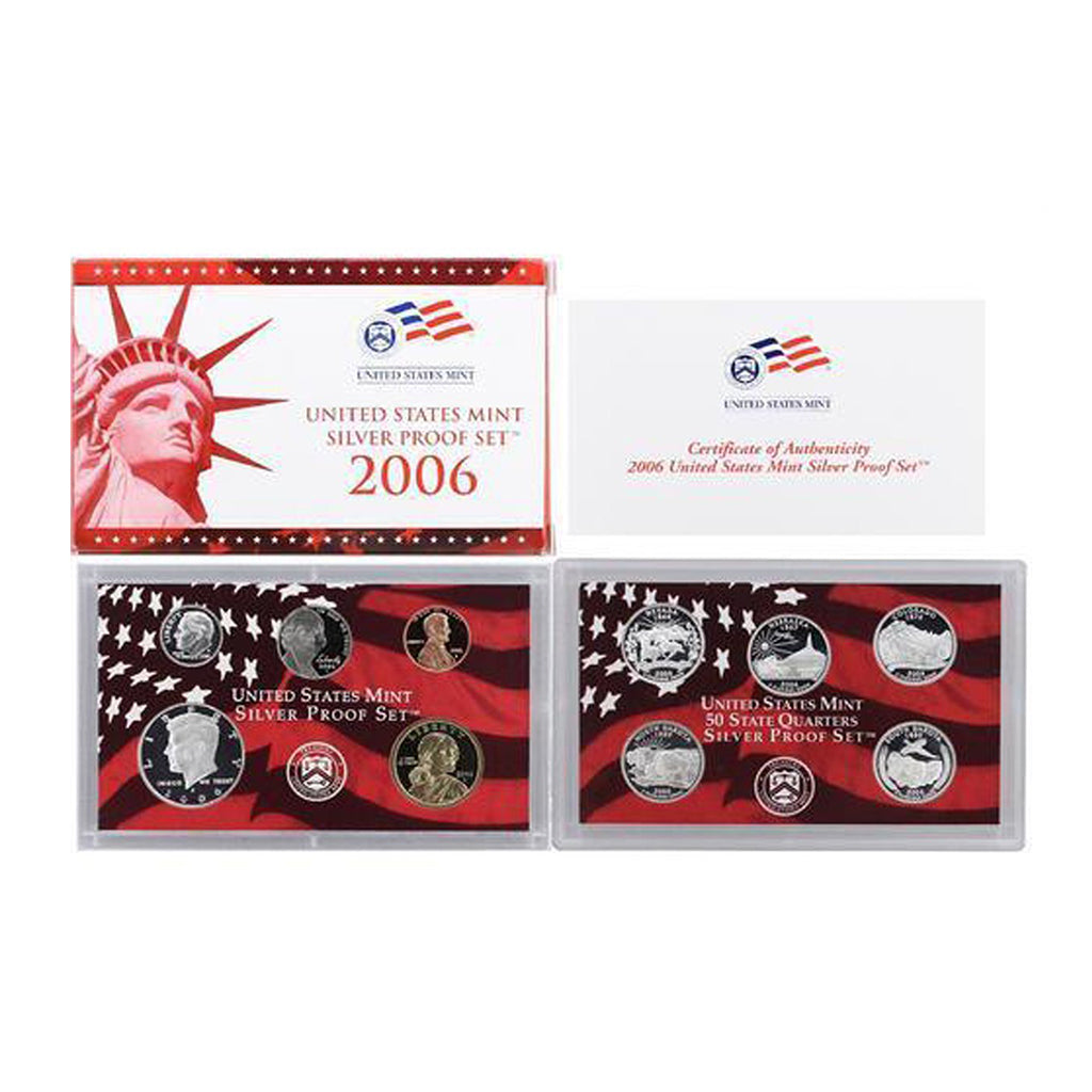 2006-S U.S. Silver Proof Set: Complete 10-Coin Set, with Box and COA