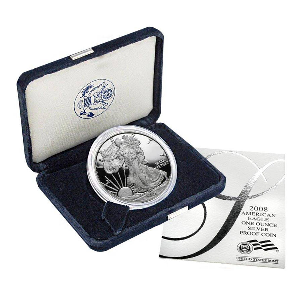 2008-W 1 oz American Silver Eagle Proof With Box and COA