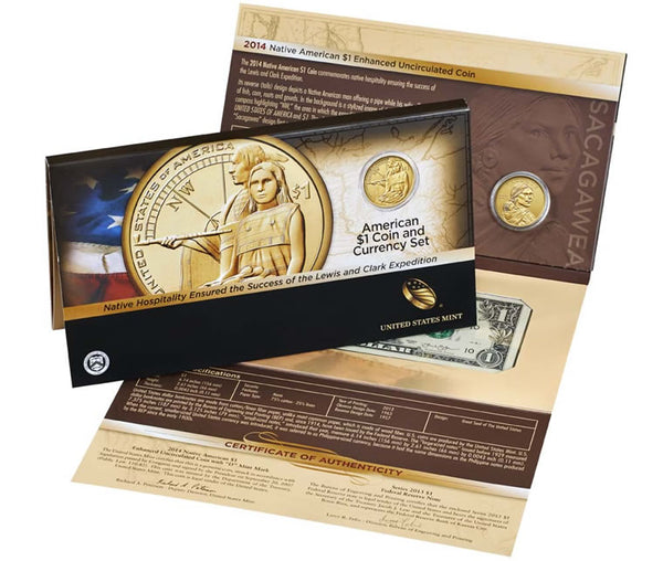 2014 American $1 Coin And Currency Set