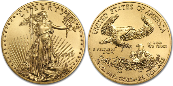 1/2 oz American Gold Eagle (Year Varies) (1986-2022)