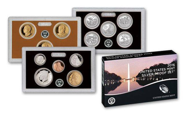 2016-S U.S. Silver Proof Set: Complete 13-Coin Set, with Box and COA