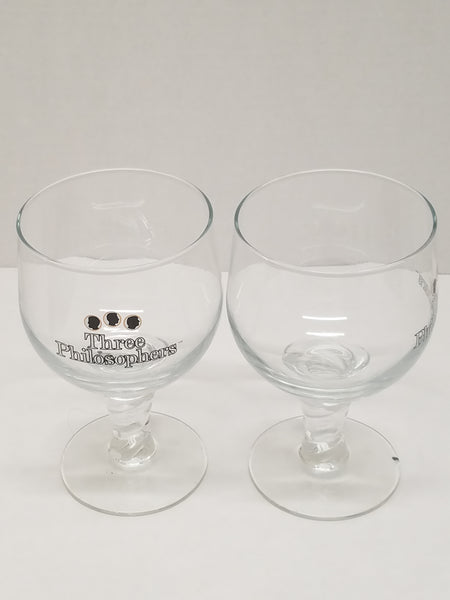 Three Philosophers Beer Glasses Goblets Set of 2