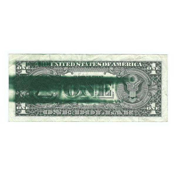 1988-A $1 Small Size Federal Reserve Note, Ink Smear Error