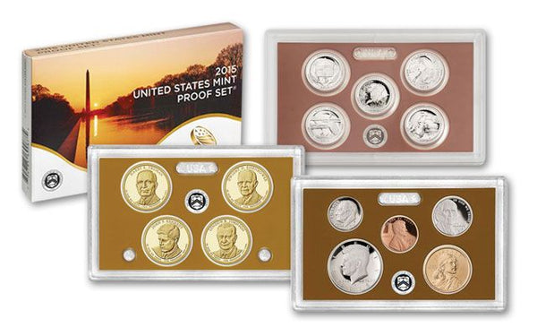 2015-S U.S. Clad Proof Set: Complete 14-Coin Set, with Box and COA