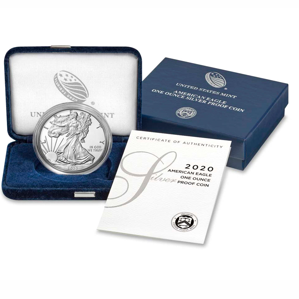 2020-W 1 oz American Silver Eagle Proof with Box and COA