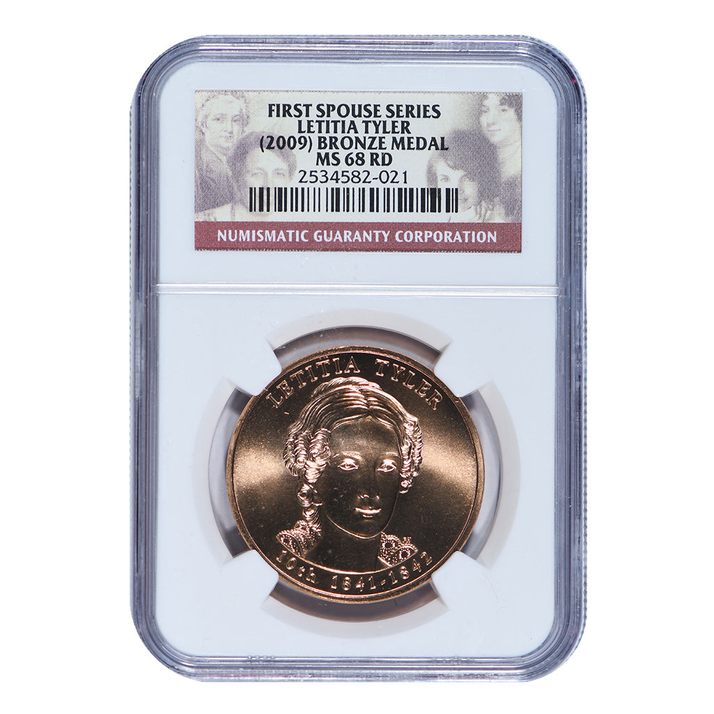 2009 Letitia Tyler First Spouse Series Bronze Medal NGC MS68RD