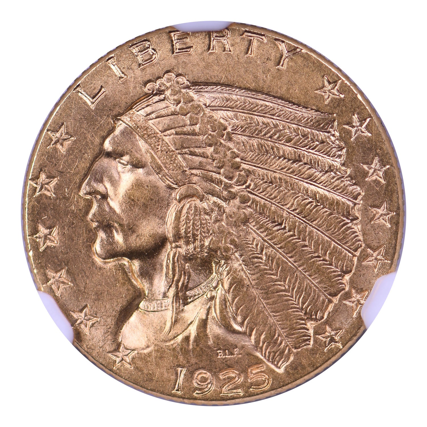 1925-D $2.50 Gold Indian Head NGC MS63 CAC