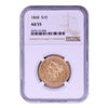 1868 $10 Gold Liberty Head NGC AU55