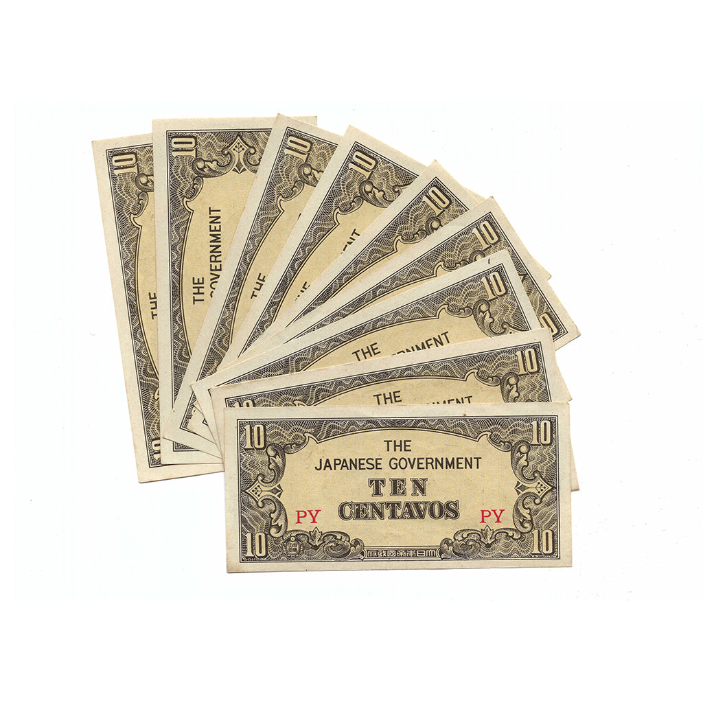 World War II Japanese Government Ten Centavos - PY - Uncirculated (Pack of 10)
