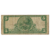 1919 $5 Broad Street National Bank of Philadelphia, PA, Lg Size National Bank Note